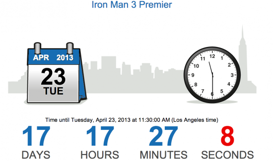 Countdown to the Iron Man 3 Premiere #IronMan3Event