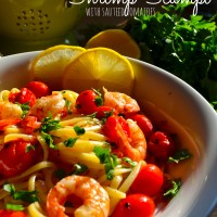 shrimp scampi with sauteed tomatoes #shop