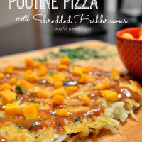 poutine pizza with shredded hash browns #shop