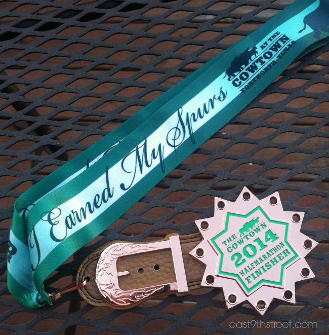 cowtown half marathon medal 2014