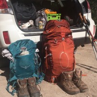 his and her backpacks